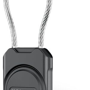 Secure Air Tag Holder with Metal Wire Cable for Luggage, Waterproof Hard Shell
